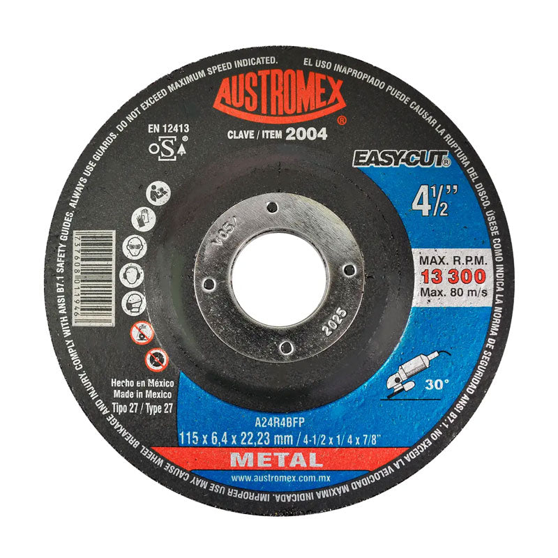 Disco de desbaste 4 1/2 pulgadas